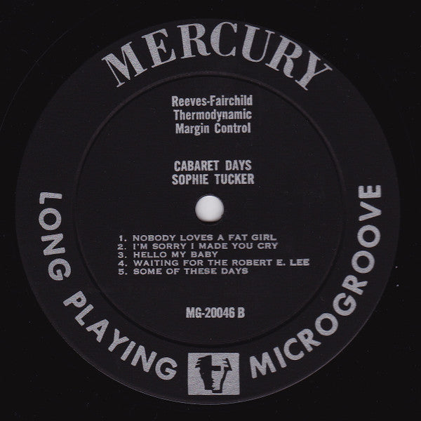 Sophie Tucker : Cabaret Days (LP, Comp)