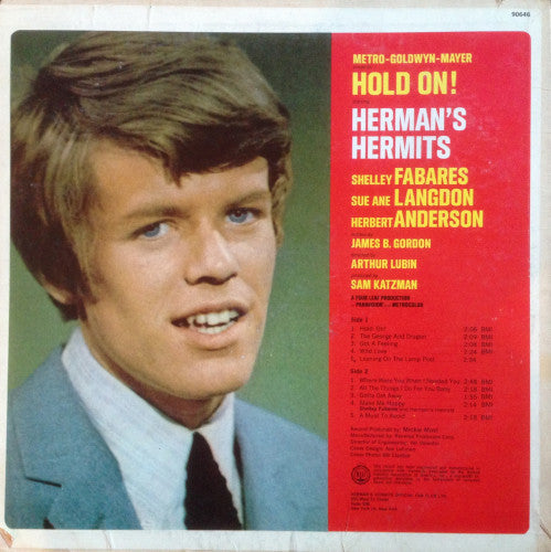 Herman's Hermits : Hold On! (Music From The Original Sound Track) (LP, Album, Mono, Club, Cap)