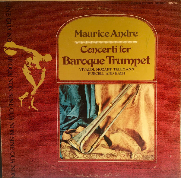 Maurice André, Antonio Vivaldi, Georg Philipp Telemann, Henry Purcell And Johann Sebastian Bach : Concerti For Baroque Trumpet (LP, Album, Ltd)