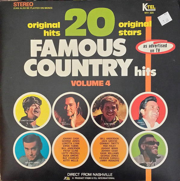 Various : 20 Famous Country Hits Volume 4 (LP, Comp)
