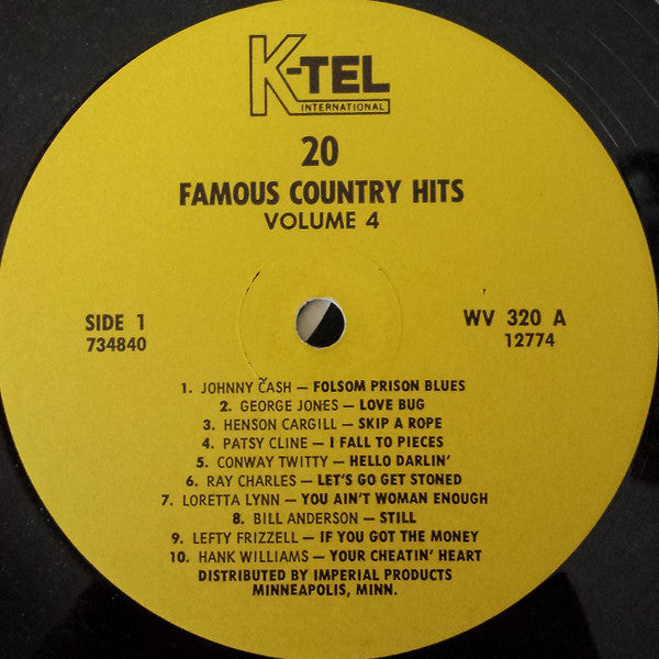 Various : 20 Famous Country Hits Volume 4 (LP, Comp)