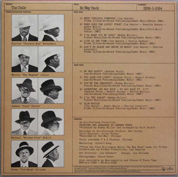 The Dells : No Way Back (LP, Album, Ter)