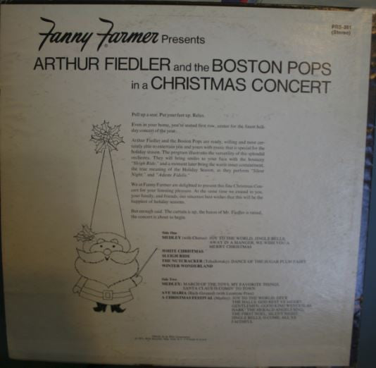 Arthur Fiedler And The Boston Pops* : Arthur Fiedler And The Boston Pops In A Christmas Concert (LP, Comp)