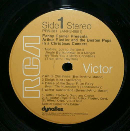 Arthur Fiedler And The Boston Pops* : Arthur Fiedler And The Boston Pops In A Christmas Concert (LP, Comp)