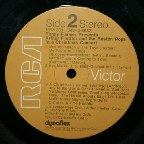 Arthur Fiedler And The Boston Pops* : Arthur Fiedler And The Boston Pops In A Christmas Concert (LP, Comp)