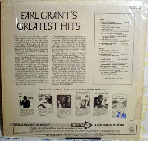 Earl Grant : Earl Grant's Greatest Hits (LP, Comp, Mono)