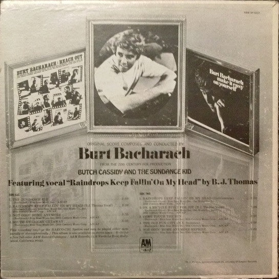 Burt Bacharach : Music From Butch Cassidy And The Sundance Kid (LP, Album, Pit)