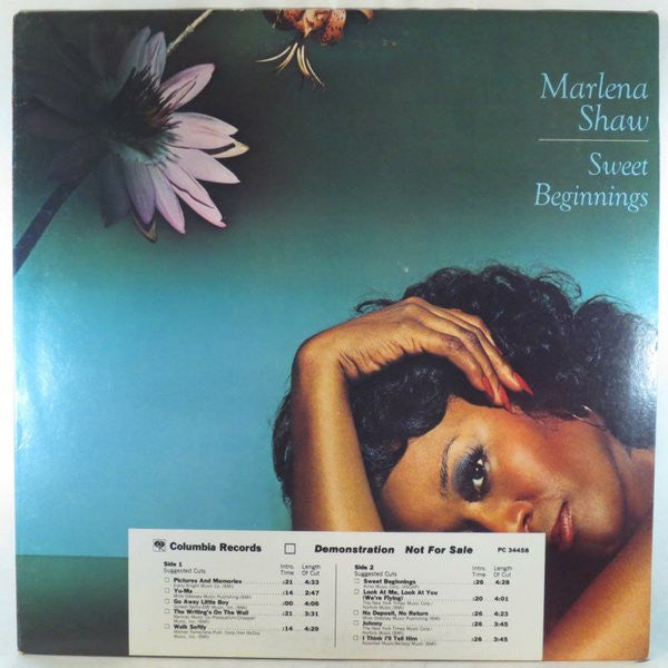 Marlena Shaw : Sweet Beginnings (LP, Album, Promo)