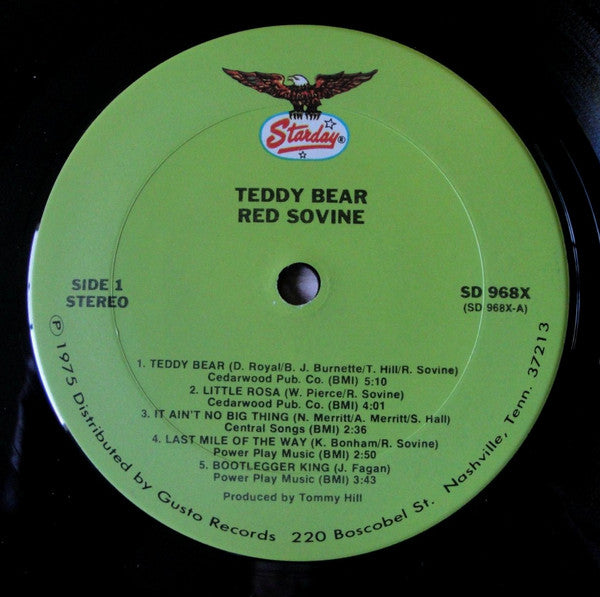 Red Sovine : Teddy Bear (LP, Album, Ter)