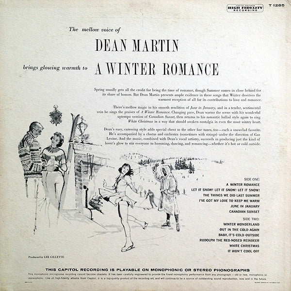 Dean Martin : A Winter Romance (LP, Album, Mono)