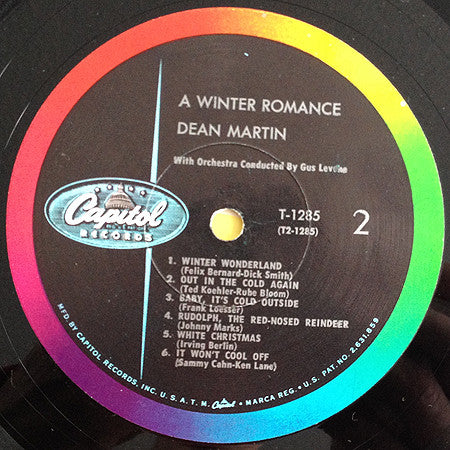 Dean Martin : A Winter Romance (LP, Album, Mono)