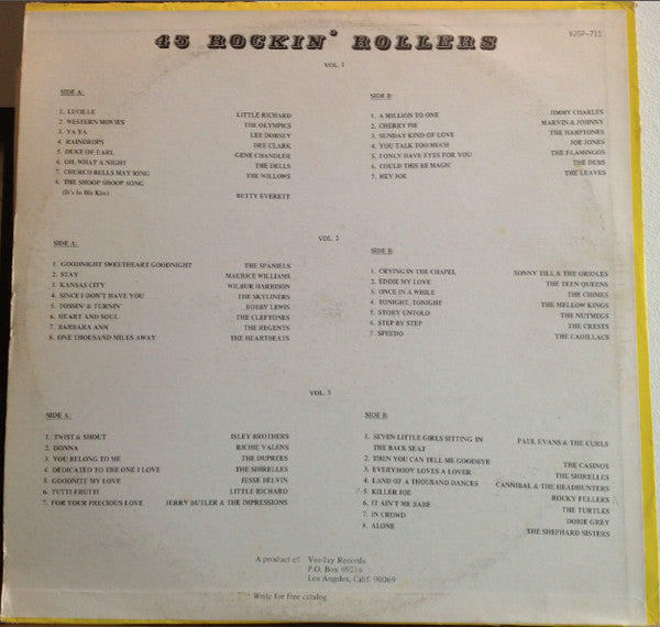 Various : 45 Rockin' Rollers (3xLP, Comp)