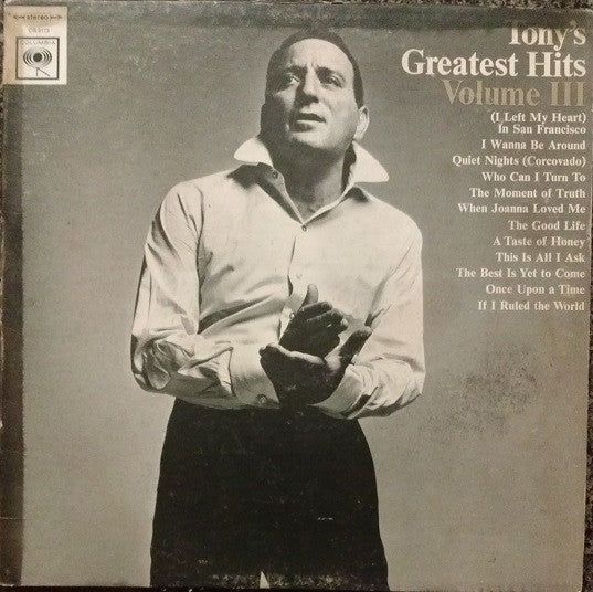 Tony Bennett : Tony's Greatest Hits Volume III (LP, Comp, Mon)