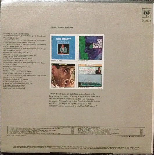 Tony Bennett : Tony's Greatest Hits Volume III (LP, Comp, Mon)