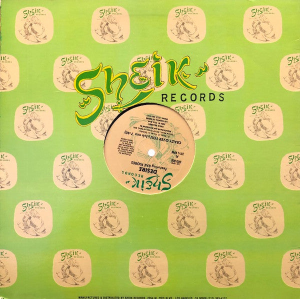 Desire (2) featuring Rae Flores : Crazy Over You (12", Single)