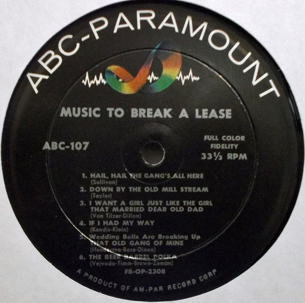 Unknown Artist : Music To Break A Lease (LP, Album)