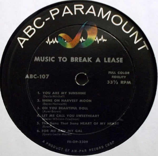 Unknown Artist : Music To Break A Lease (LP, Album)