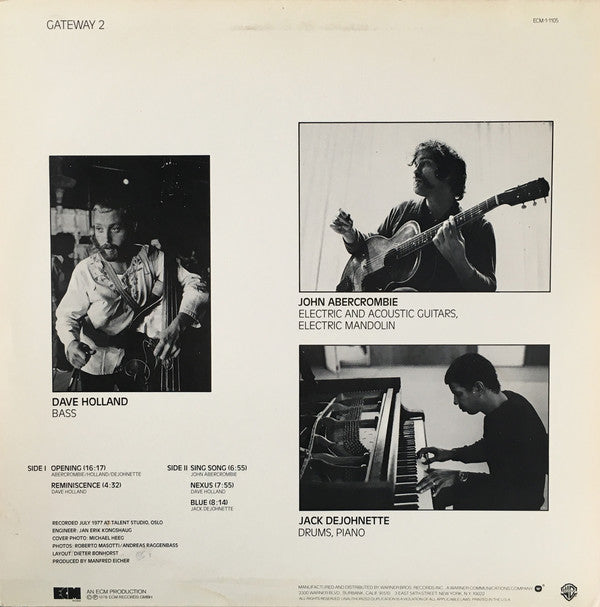 John Abercrombie, Dave Holland, Jack DeJohnette : Gateway 2 (LP, Album)