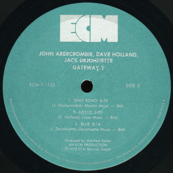 John Abercrombie, Dave Holland, Jack DeJohnette : Gateway 2 (LP, Album)