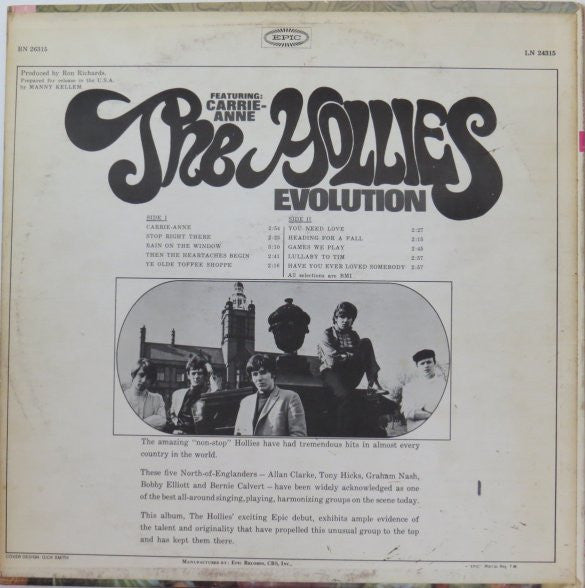 The Hollies : Evolution (LP, Album)