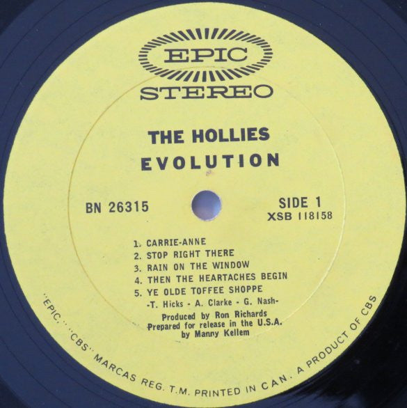 The Hollies : Evolution (LP, Album)