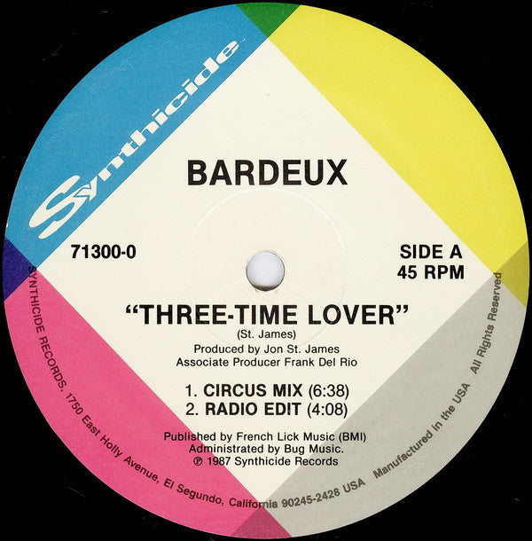 Bardeux : Three-Time Lover (12", Single)