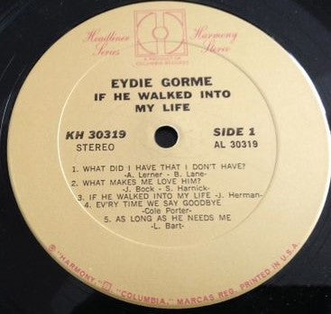 Eydie Gorme* : If He Walked Into My Life (LP, Album, RE)