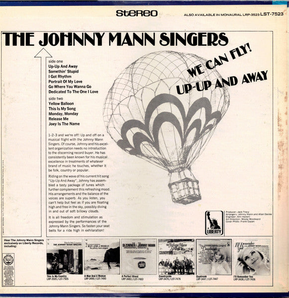 The Johnny Mann Singers : We Can Fly! Up-Up And Away (LP, Album)