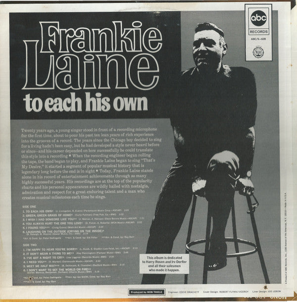 Frankie Laine : To Each His Own (LP, Album)