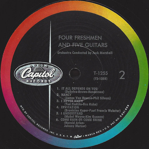 The Four Freshmen : The Four Freshmen And Five Guitars (LP, Album, Mono)