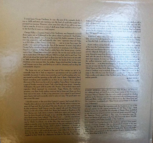 Bobby Short : Bobby Short Is K-Ra-Zy For Gershwin (2xLP, Gat)