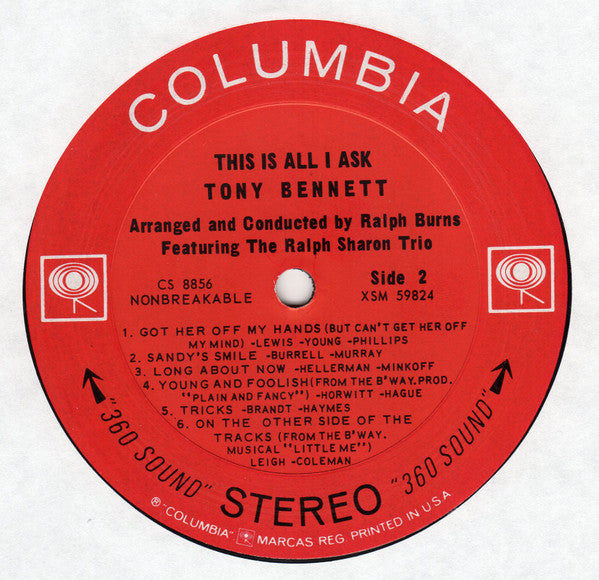 Tony Bennett : This Is All I Ask (LP, Album, Ter)