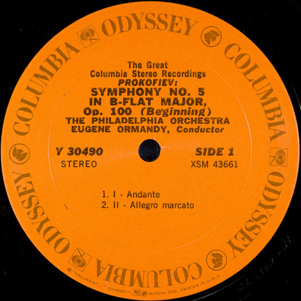 Prokofiev* – Ormandy*, Philadelphia Orchestra* : Symphony No. 5 (LP, RE)