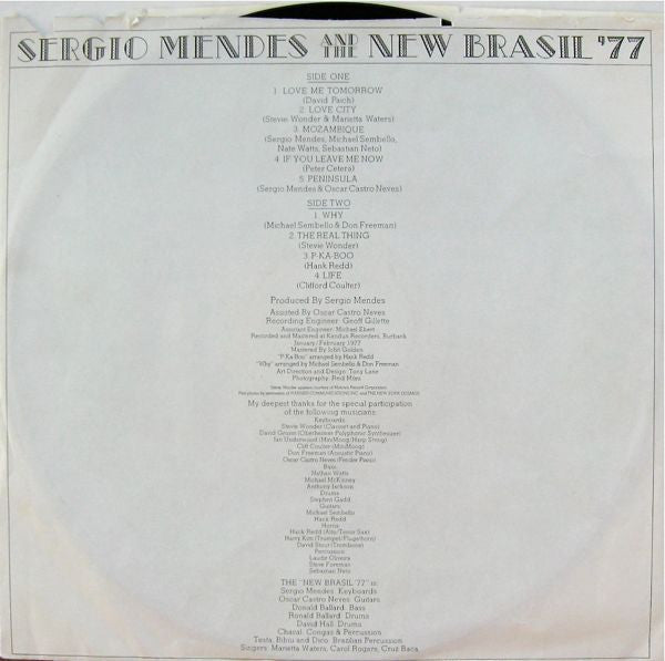 Sergio Mendes And The New Brasil '77* : Sergio Mendes And The New Brasil '77 (LP, Album, Spe)