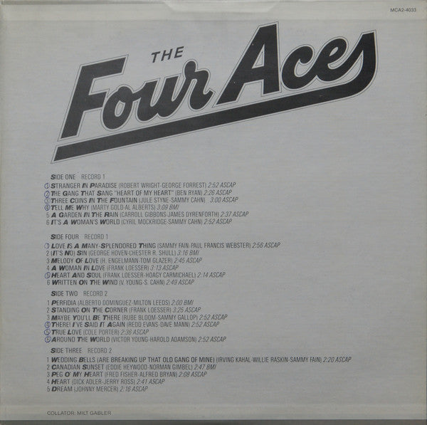 The Four Aces : The Best Of The Four Aces (2xLP, Comp)