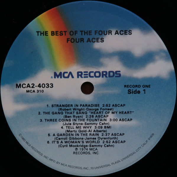 The Four Aces : The Best Of The Four Aces (2xLP, Comp)