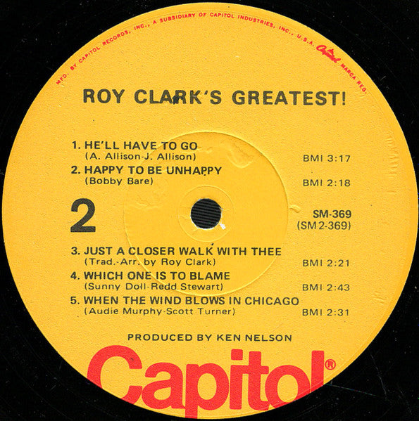 Roy Clark : Roy Clark's Greatest! (LP, Comp)