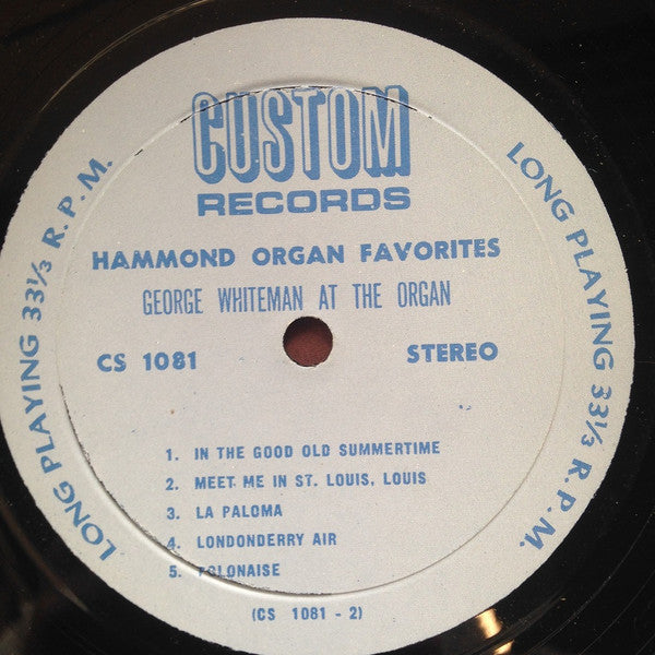 George Whiteman (2) : Hammond Organ Favorites: George Whiteman At The Organ (LP)