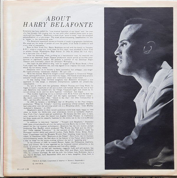 Harry Belafonte : Calypso (LP, RE)