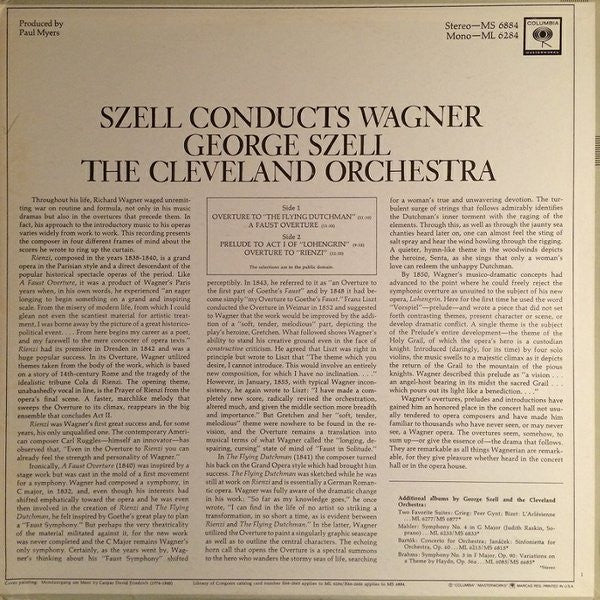 George Szell, The Cleveland Orchestra : Szell Conducts Wagner (LP)