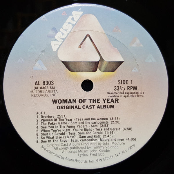 Lauren Bacall : Woman Of The Year (The Original Broadway Cast) (LP, Album)