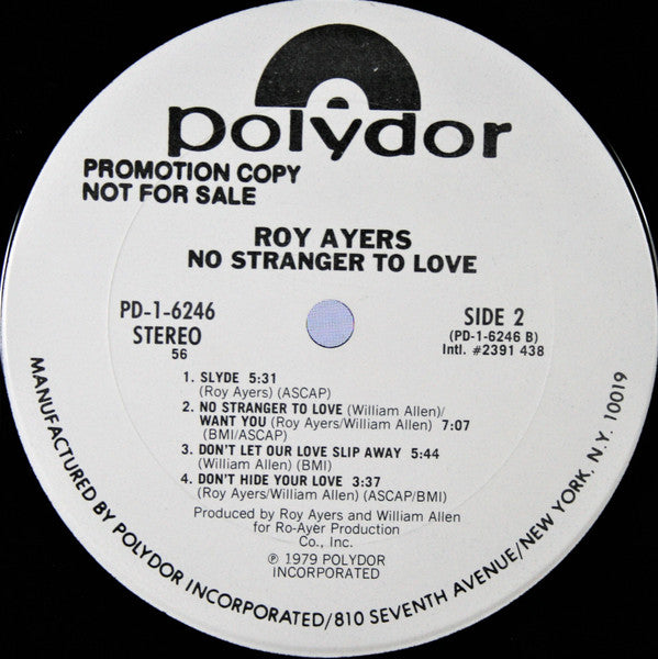 Roy Ayers : No Stranger To Love (LP, Album, Promo, 56 )