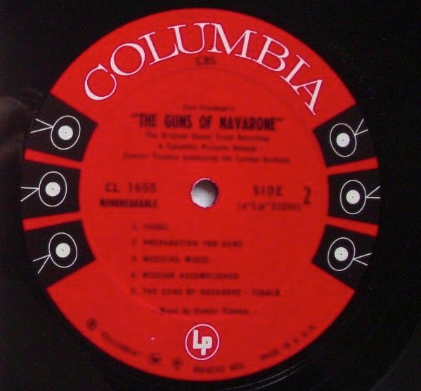 Dimitri Tiomkin : The Guns Of Navarone (The Dimitri Tiomkin Original Soundtrack Recording) (LP, Album, Mono)