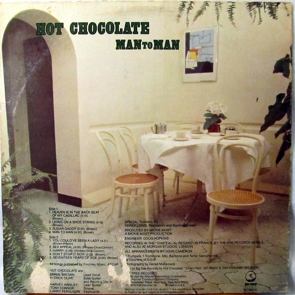 Hot Chocolate : Man To Man (LP, Album, PRC)