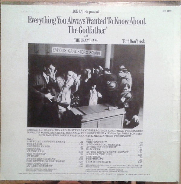 Joe Lauer Presents The Crazy Gang (3) : Everything You Always Wanted To Know About The Godfather* But Don't Ask (LP, Album)