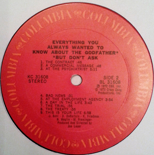 Joe Lauer Presents The Crazy Gang (3) : Everything You Always Wanted To Know About The Godfather* But Don't Ask (LP, Album)