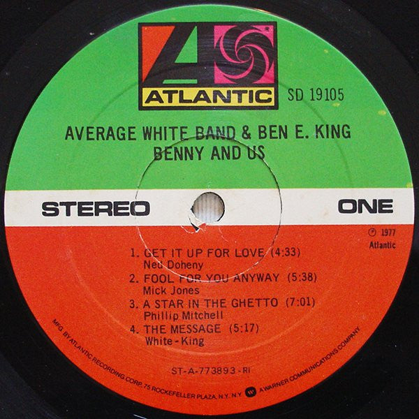 Average White Band & Ben E. King : Benny And Us (LP, Album, Ric)