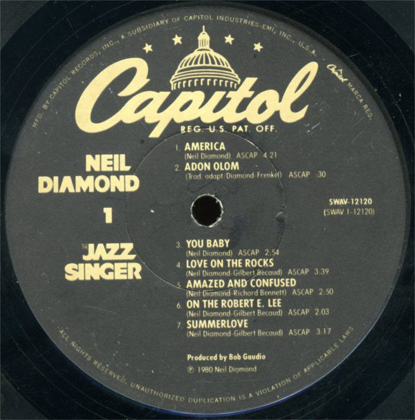 Neil Diamond : The Jazz Singer (Original Songs From The Motion Picture) (LP, Album, Los)
