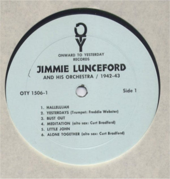 Jimmy Lunceford And His Orchestra* : 1941- 43 - Instrumentals Never Before On Record (LP, Mono)