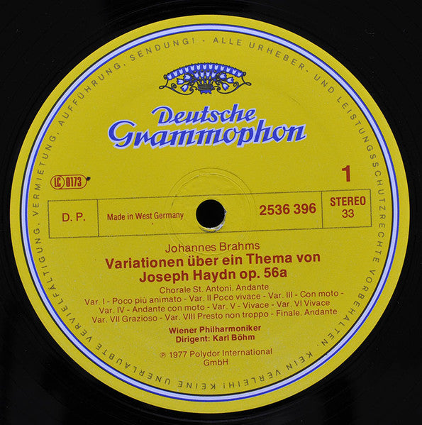 Karl Böhm  • Johannes Brahms, Christa Ludwig  • Wiener Philharmoniker = Vienna Philharmonic* : Haydn-Variationen • Tragische Ouvertüre • Alt-Rhapsodie (LP)